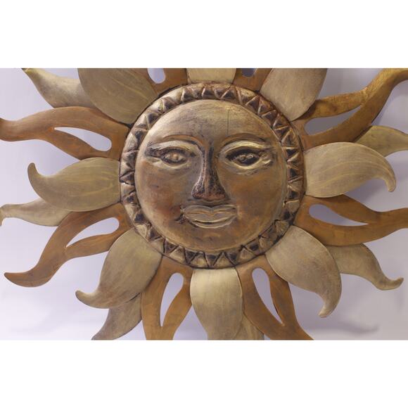 Sun Face, Wall Art, Medieval, Metal, 16", Wall Hanging, ~ 251107-WH D-2 - Picture 2 of 4